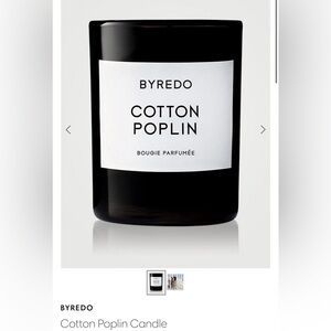 Byredo Cotton Poplin Candle - Black and White